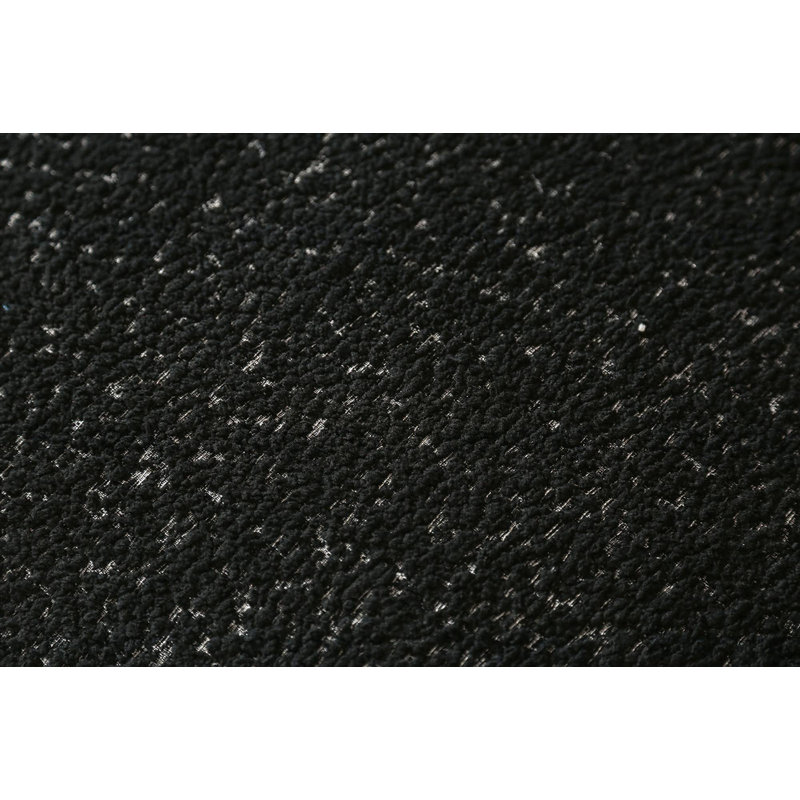 Chaise de style contemporain à dossier bas et coussin de siège carré noir, Noir