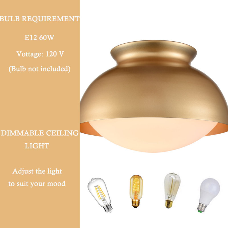 Iftimie Flush Mount, Brass