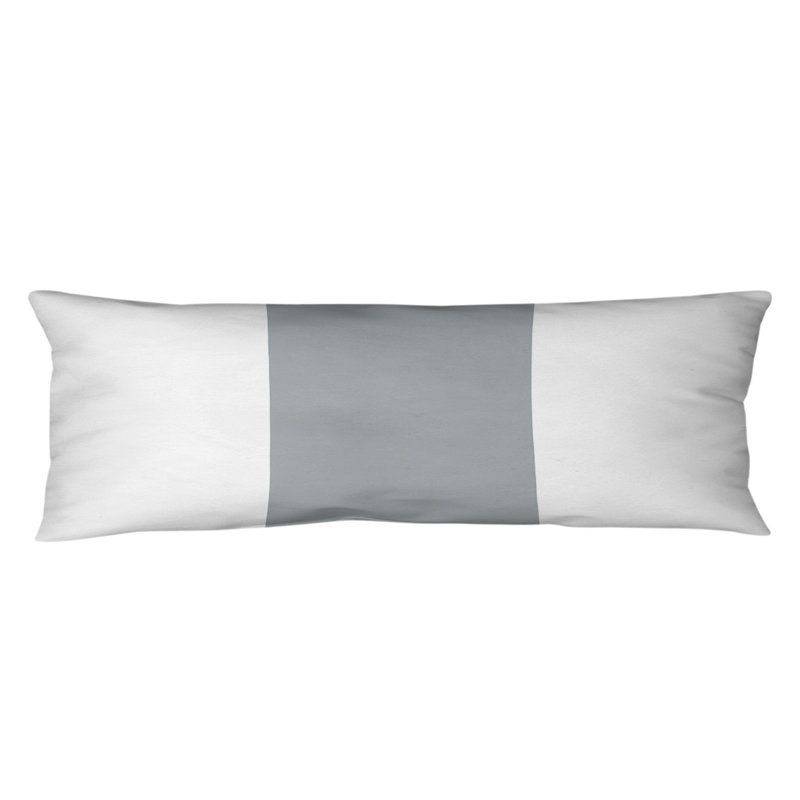 Polyester Medium Pillow, White/Silver