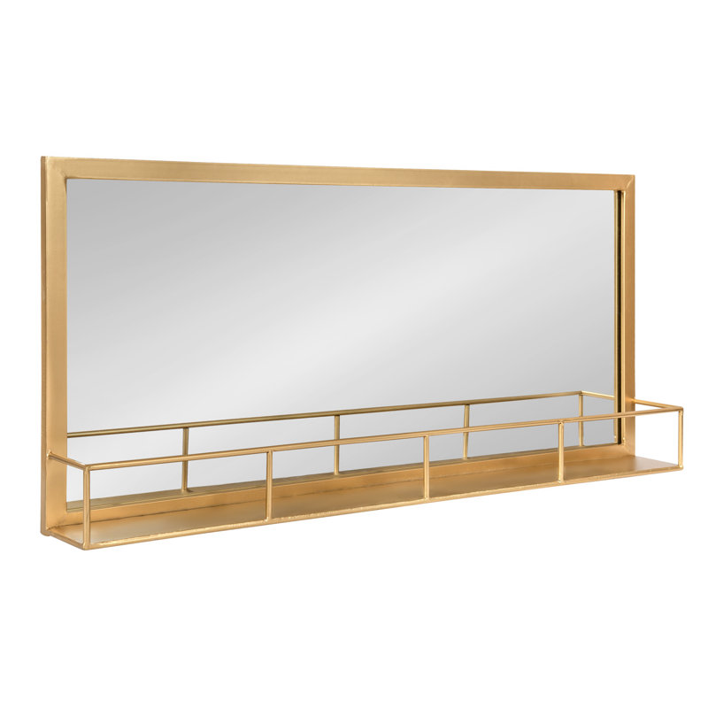 Miroir d'appoint Heider, Or, H 18 po x l 40 po