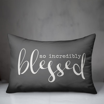 Adelaida So Incredibly Blessed Outdoor Rectangular Pillow Conver & Insert