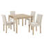 Ensemble de table de salle à manger 5 pièces avec 4 chaises rembourrées