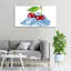 Cherry With Ice - No Frame Print on Canvas