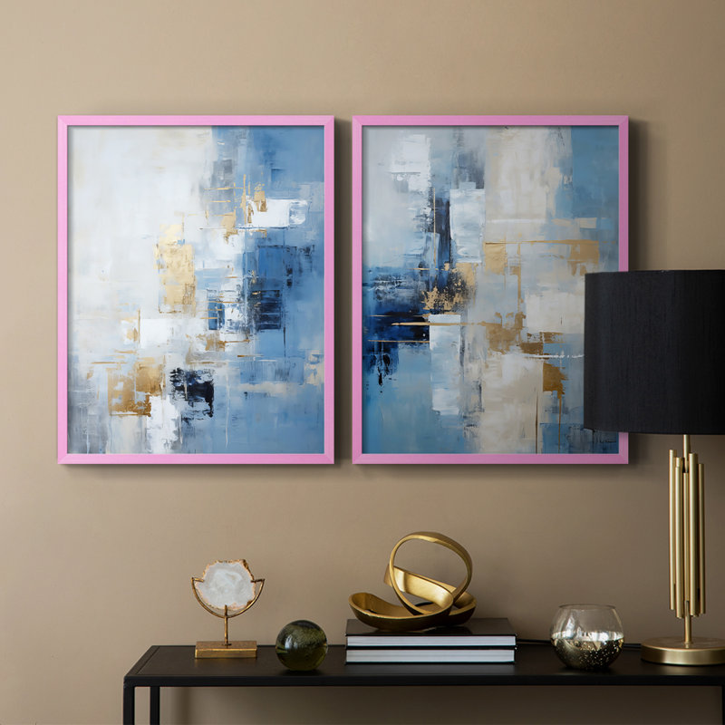 Série ABSTRACT Dxxvi - reproduction encadrée de qualité supérieure - prête à être accrochée - aucun clou requis - aucun clou requis