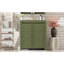 Meuble-lavabo de 30 po de couleur olive avec lavabo en céramique, portes à fermeture en douceur et conception spacieuse de 30 po avec rangement-400612510