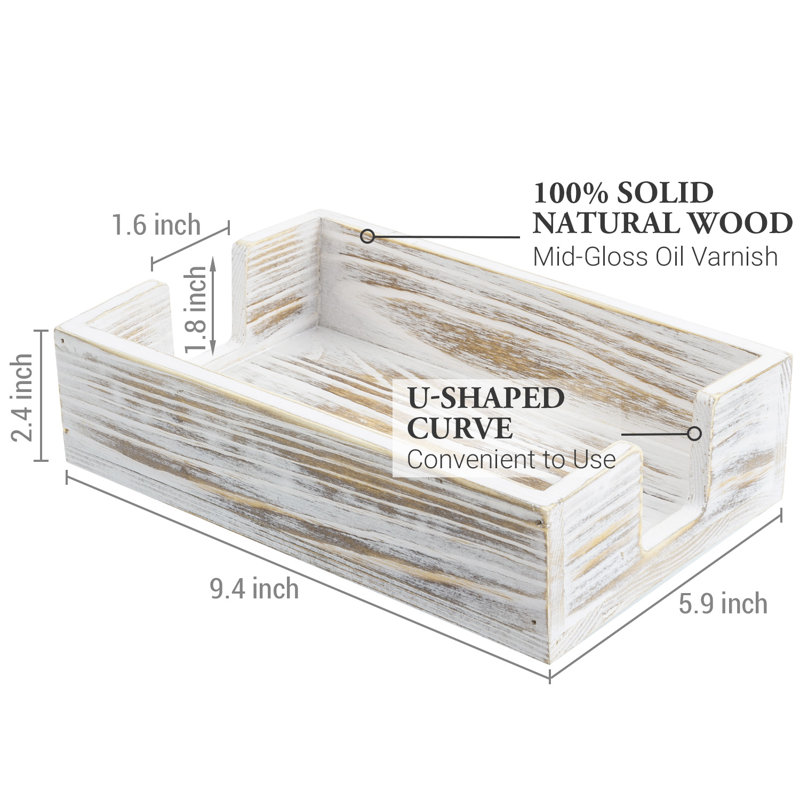 Solid Wood Napkin Paper Towel Holder