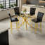 Ensembles de bar de patio modernes, métal doré, design contemporain pour petits espaces