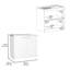 Évier autoportant, armoire à deux portes, deux tablettes, blanc