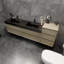 Meuble-lavabo double mural 78,5 po avec plateau en métal Kayleena-2005173619