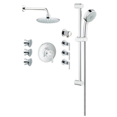 Eurosmart Volume Complete Shower System with Rough-in Valve