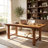 63" Farmhouse Solid Wood Executive Desk