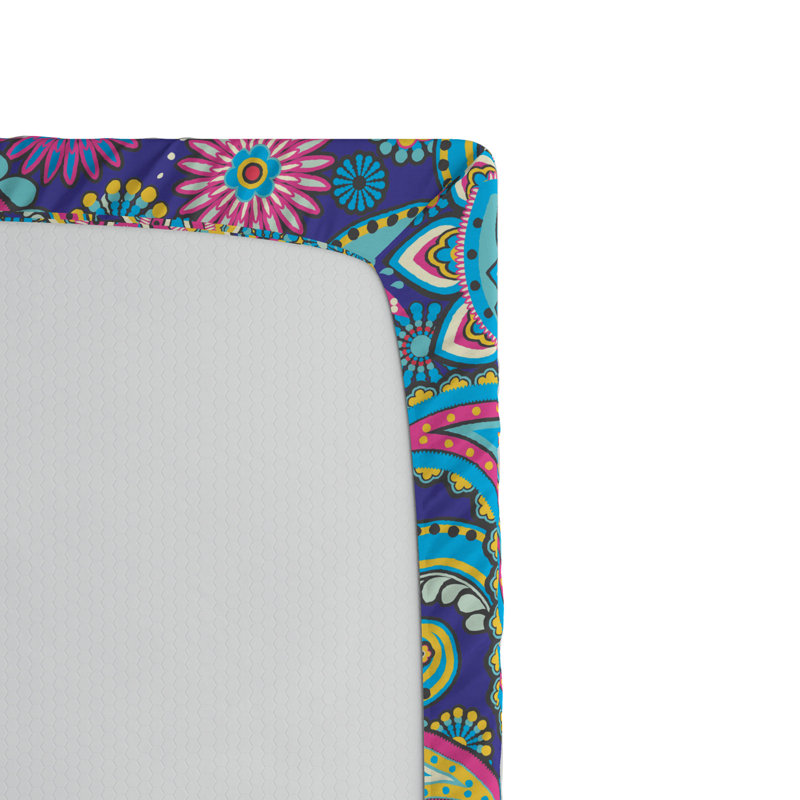 Microfiber Floral Fitted Sheet, Queen Fitted Sheet, Beige Floral