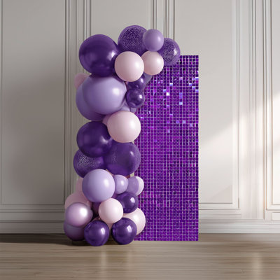 12 Pcs Shimmer Wall Backdrop Panels Square Sequin Party Decoration for Birthday Graduation Anniversary Engagement