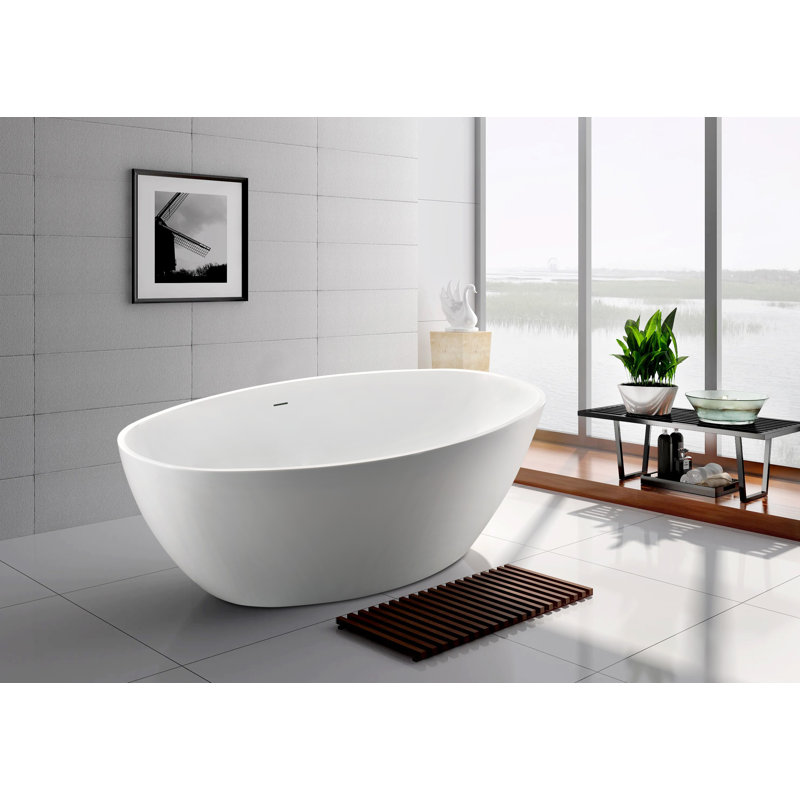 59.05'' x 33.46'' Soaking Acrylic Bathtub