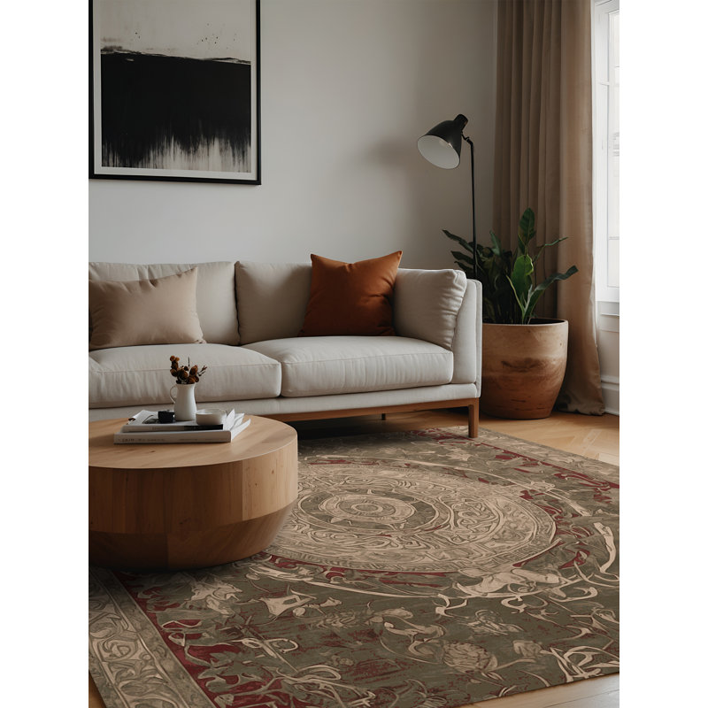 Tapis brun lavable à la machine, Carré 4 pi