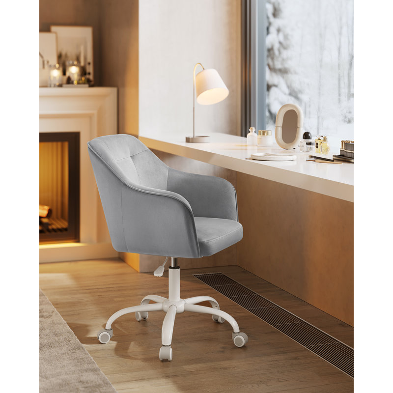 Office Chair, Dove Grey Velvet