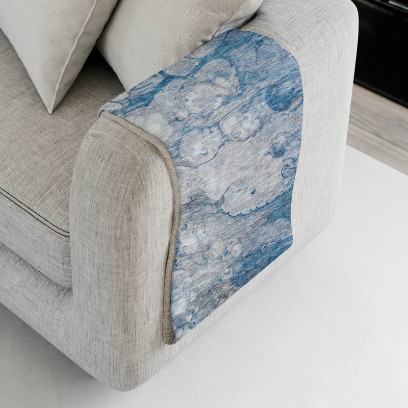 Jeté en sherpa Addison Sherpa ASB698, Bleu