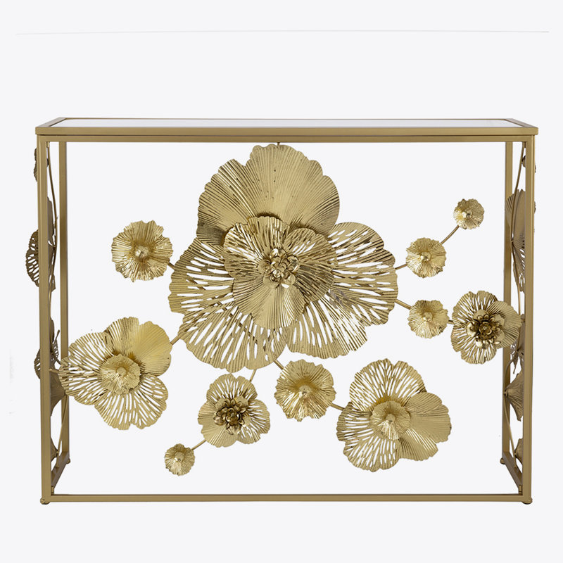 Clearfield 38.8'' Glass Top Console Table