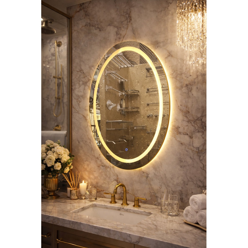 Infinity Oval Lighted Mirror