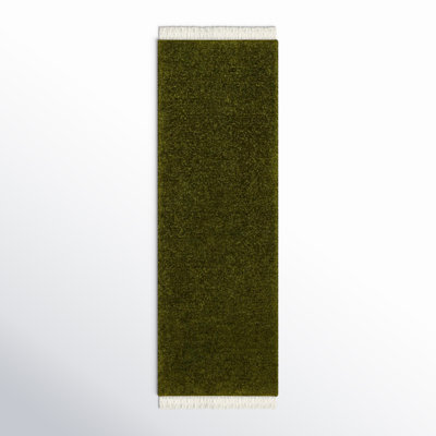 Clio Hand Loomed Wool Dark Green Rug