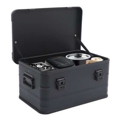 50L Storage Box Storage Bin For Picnic Aluminium Alloy Storage Box With Lid