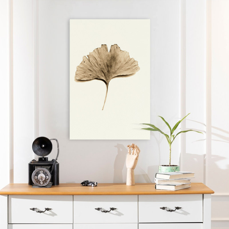 Feuille de ginkgo - art floral et nature morte avec feuilles botaniques, H 24 po x l 16 po
