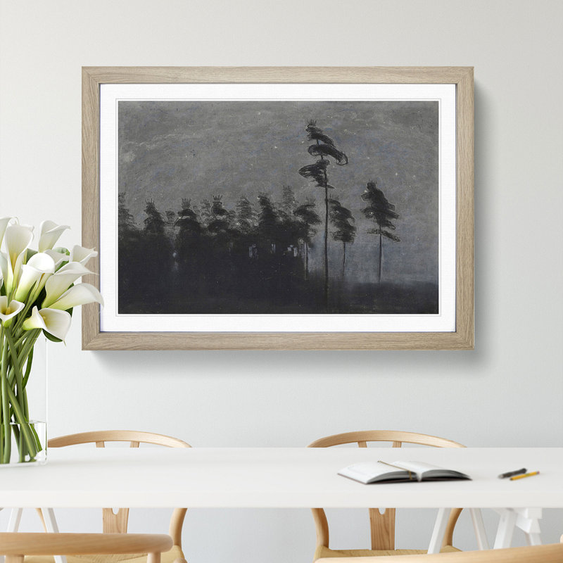 Forest Vol.2 by Mikalojus Konstantinas - Picture Frame Painting, 27cm H x 36cm W x 2cm D, Oak Framed