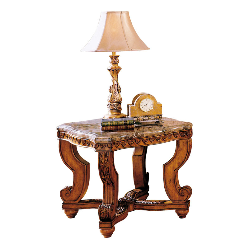 Sacide Marble Top End Table
