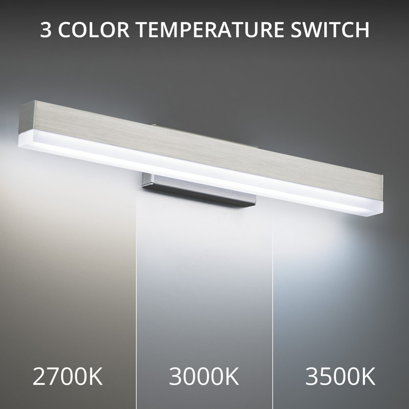 1-Light Dimmable LED Bath Bar, Brushed Aluminum