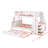Solid Wood  Floor Bunk Beds With Trundle ,Built-In Desk, Three Storage Drawers And Shelf-362444358