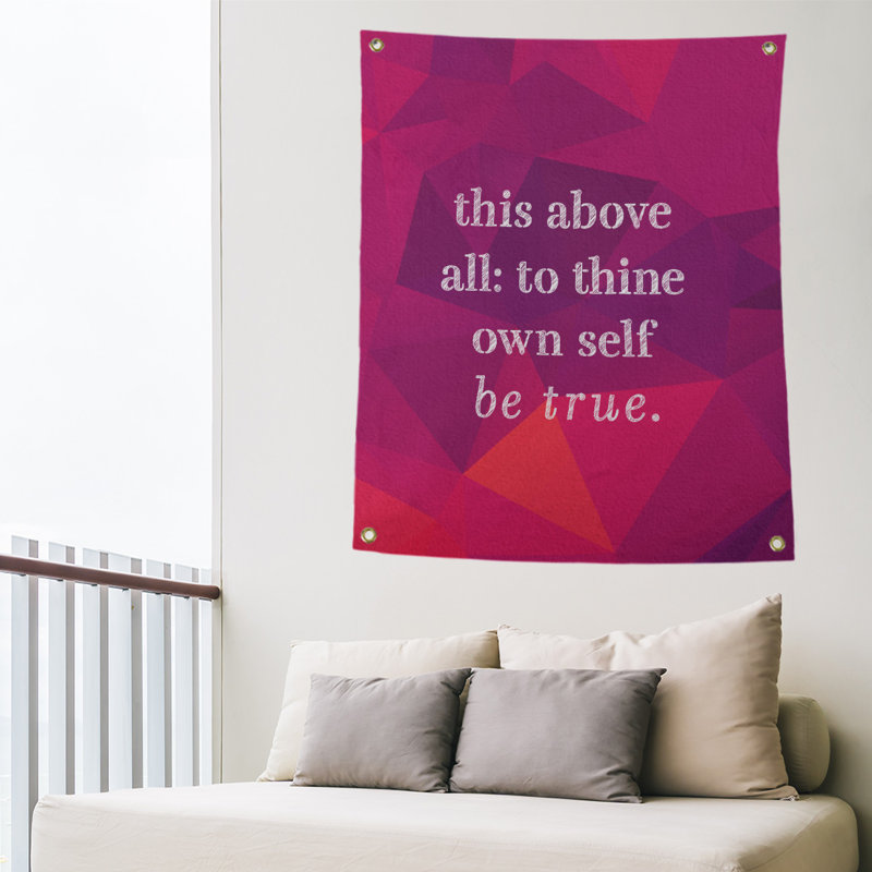 Tapisserie en polyester en faux gemme, H 59 pi x l 50 po, Rubellite