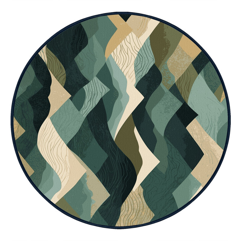 Crescent Embers Rug, Round 7'