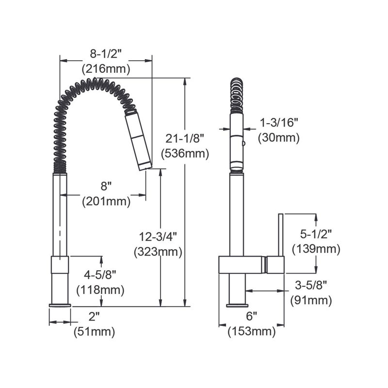 Avado Pull Down Single Handle Kitchen Faucet, Chrome