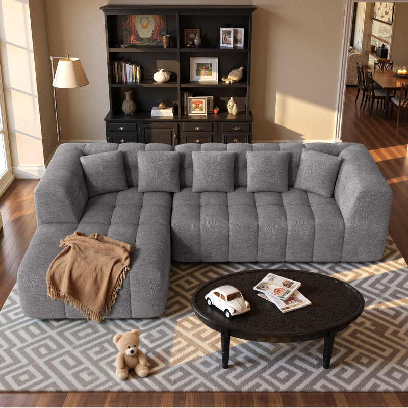 Canapé modulaire Boneless Couch, Polyester gris