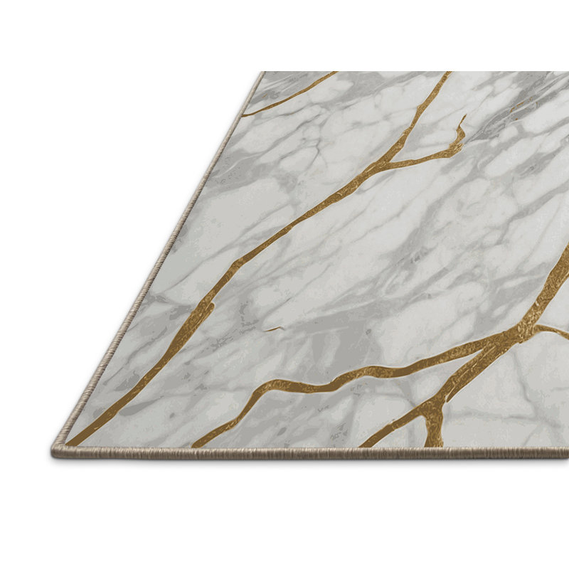 Tapis beige soyeux et moelleux, Carré 6 pi