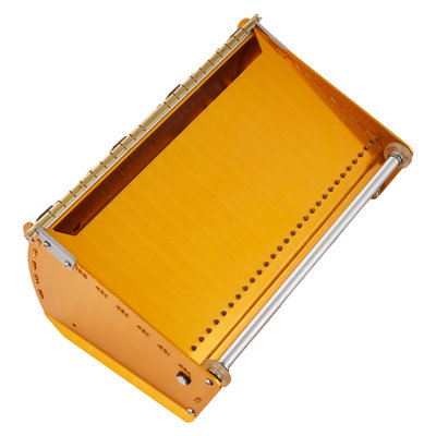 10-Inch Drywall Flat Box with Mudguard - Anodized Aluminum Finishing Tool for Plasterboard & Sheetrock