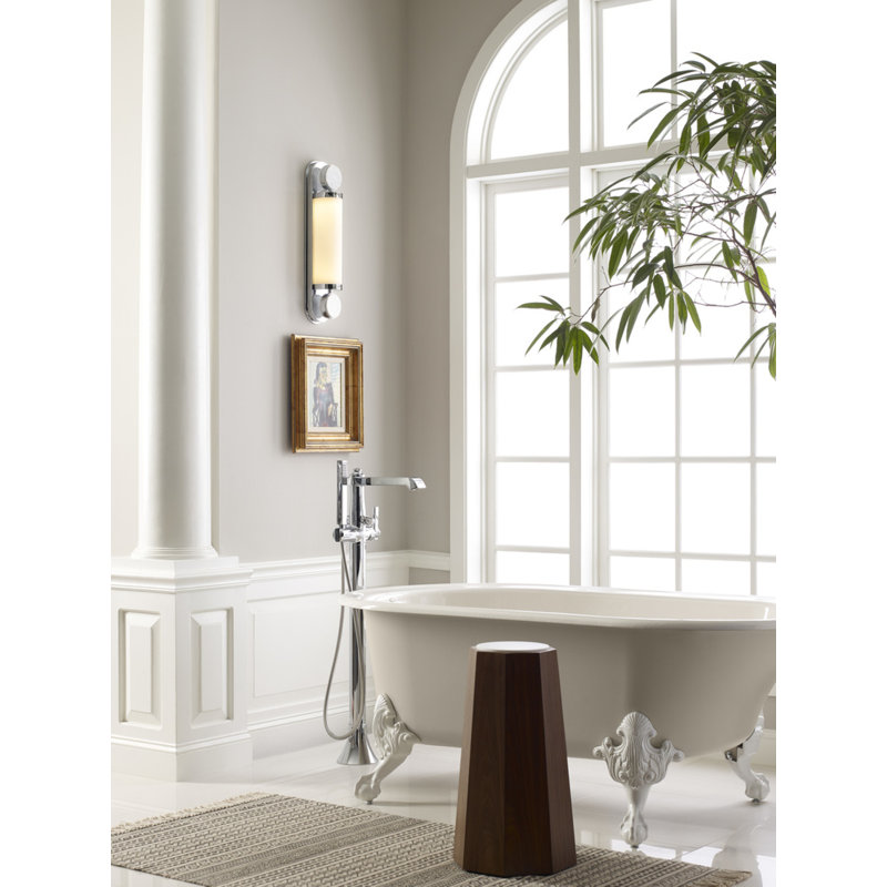 Emmons Sconce, Polished Nickel/Natural White/Milk
