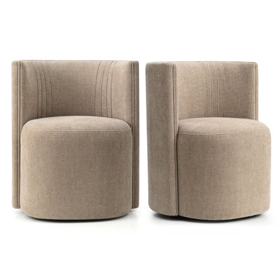 Chaises de salle à manger rembourrées avec roulettes cachées