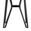 Table de bar ronde brune de la noblesse Mid-Century, pieds en épingle en métal, tablette ouverte, 46,67 po