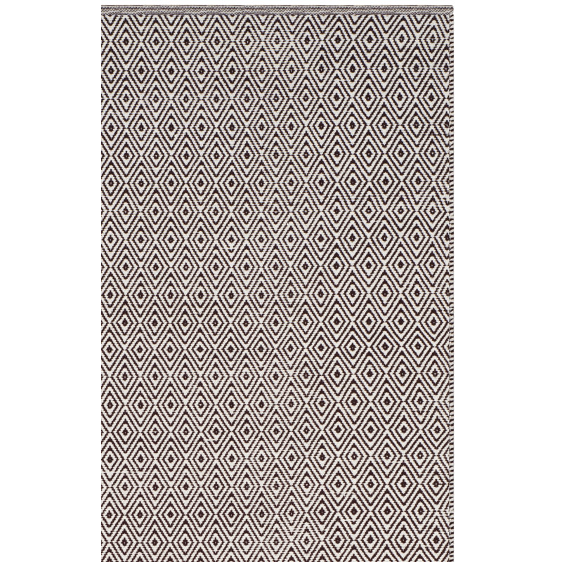 Dryden Hand Woven Cotton Geometric Rug, Round 6'
