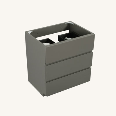 Floor Cabinet WITHOUT Basin, With Three Drawers, Pre-Assembled
