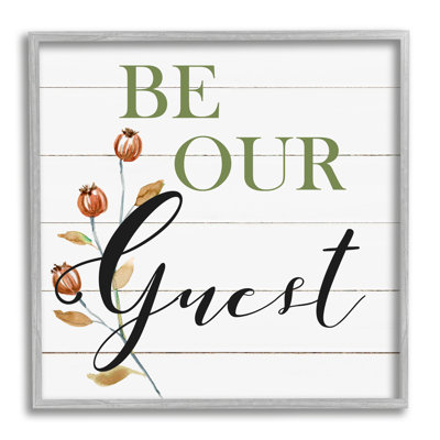 «Be our invité phrase on wood» par Carol Robinson, impression