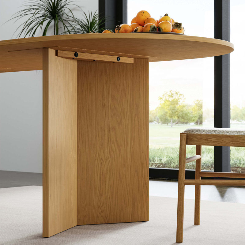 Table de salle à manger Kowalsky, 3 Pieces: Table, 2 Chairs, Oak, White