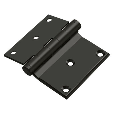 Deltana DHS3035U10B 3" x 3-1/2" Half Surface Hinge in Oil-rubbed Bronze Pair