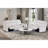 White Reclining Sofa featuring LED Lights