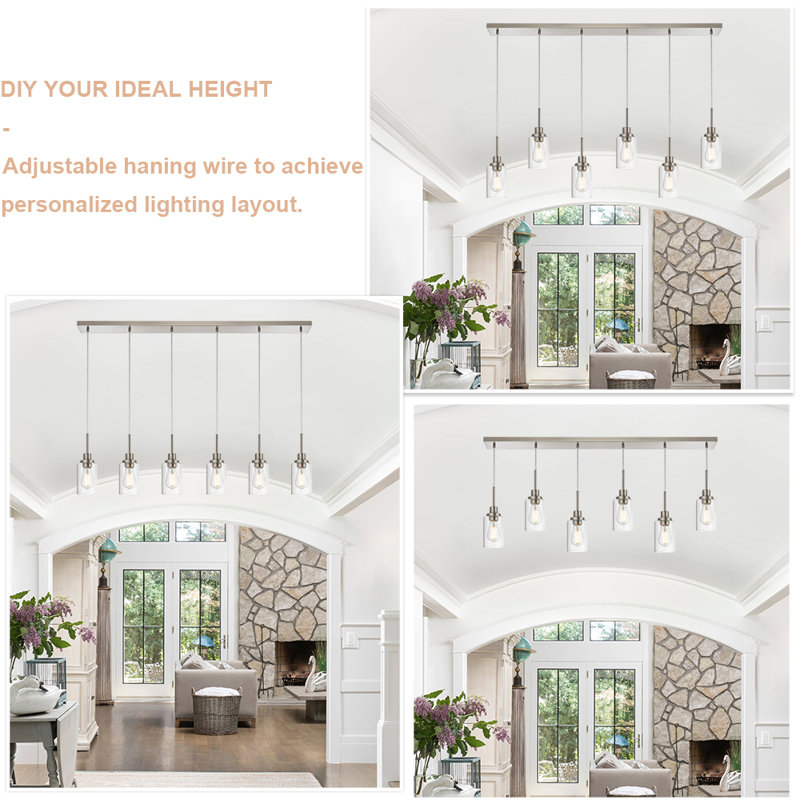 Jaqson 6 - Light Dimmable Cylinder Chandelier