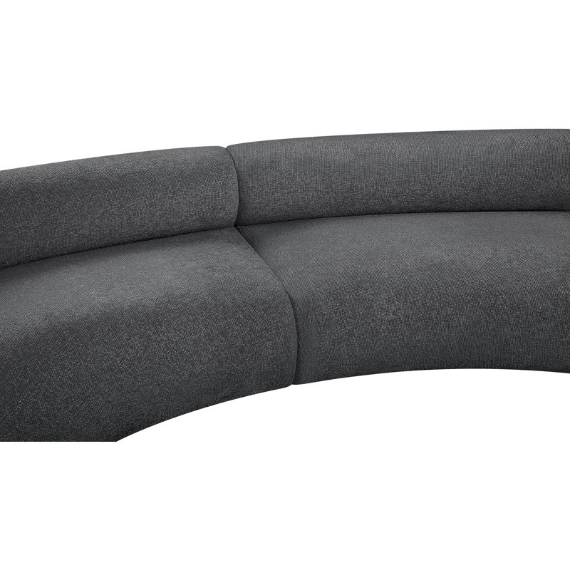 Canapé modulaire rembourré 152 po Bale, Tissu gris chenille