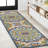 Flora Abstract Bold Mandala High-Low Red/Blue/Yellow Indoor/Outdoor Rug-69808007