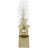 The Novogratz Stainless Steel Metal 4 Candle Hurricane Lamp with Wavy Base