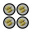 Zodiac Libra White Vegan Leather Round Coasters-627782897